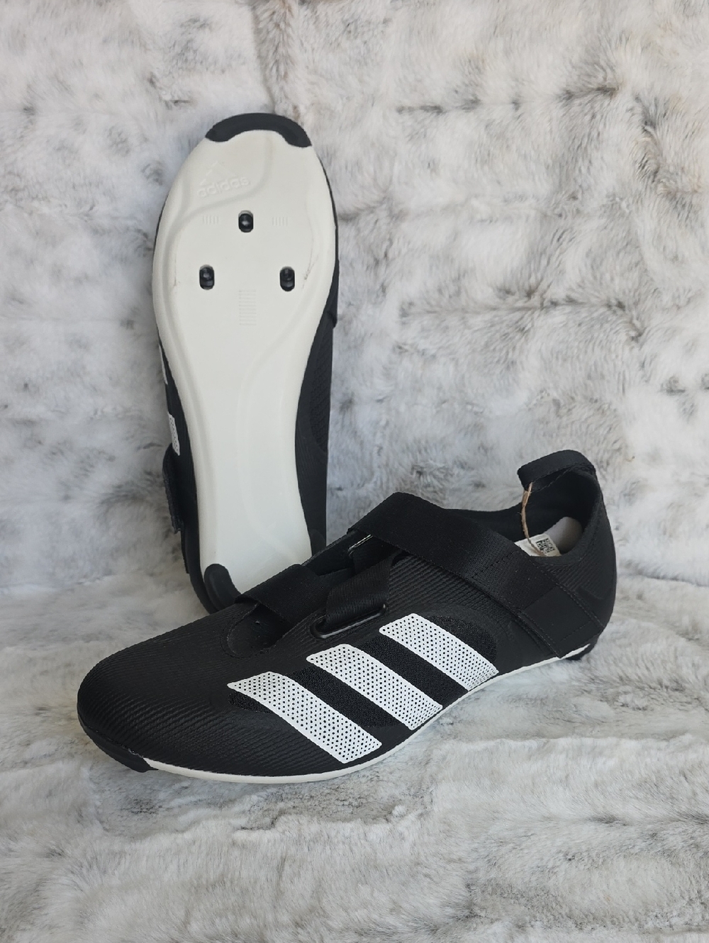 adidas Women's Black and White Athletic Cycling Shoes